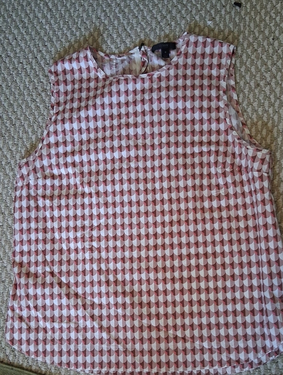 J. Crew Tops - J. Crew Geometric Sleeveless Top 12 Cotton